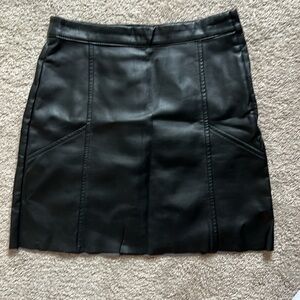 H&M Mini Black Faux Leather Skirt